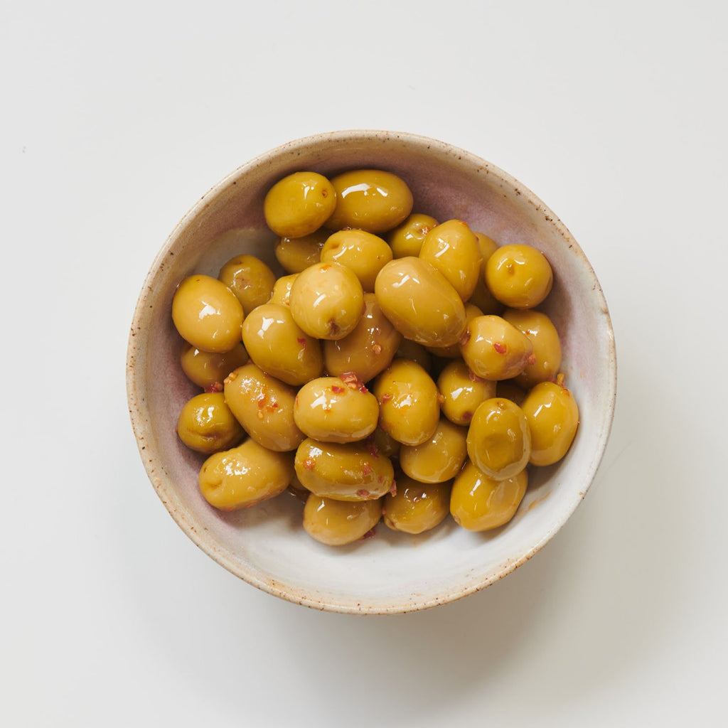 Cracked Green Olives